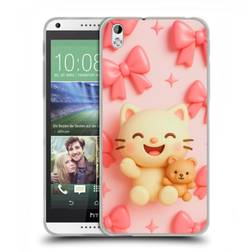 Силиконовый чехол на HTC Desire 816 с принтом для девочек