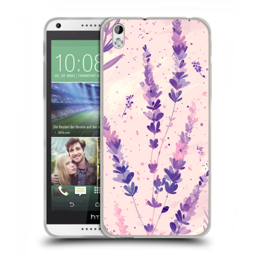 Силиконовый чехол на HTC Desire 816 с принтом цветы лаванда