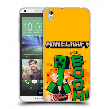 Силиконовый чехол на HTC Desire 816 с принтом Майнкрафт Minecraft