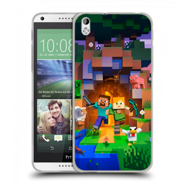 Силиконовый чехол на HTC Desire 816 с принтом Майнкрафт Minecraft Силиконовый чехол на HTC Desire 816 с принтом Майнкрафт Minecraft