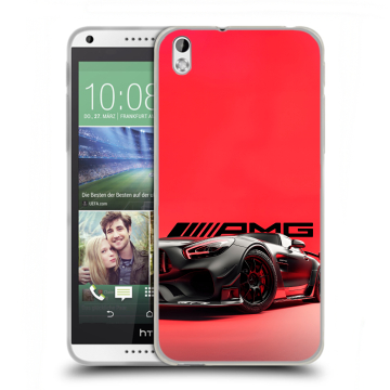 Силиконовый чехол на HTC Desire 816 с принтом Мерседес Mercedes AMG