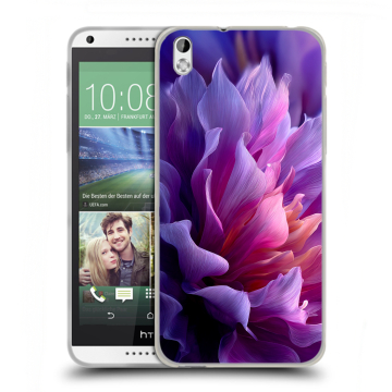 Силиконовый чехол на HTC Desire 816 с принтом женский цветы