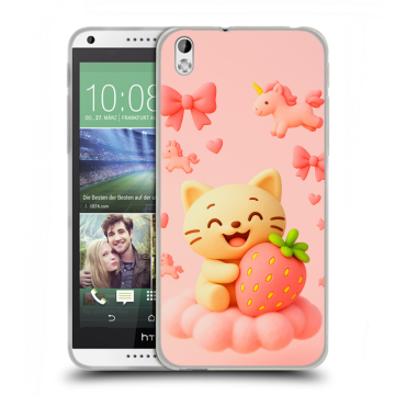 Силиконовый чехол на HTC Desire 816 с принтом для девочек