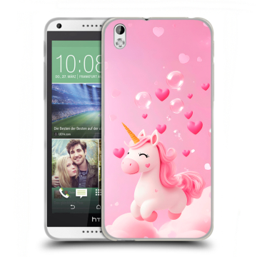 Силиконовый чехол на HTC Desire 816 с принтом Единорог