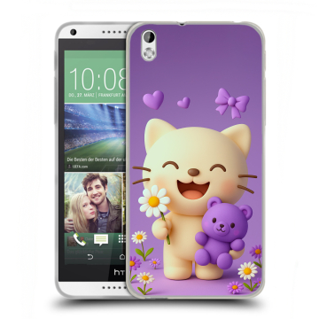 Силиконовый чехол на HTC Desire 816 с принтом для девочек