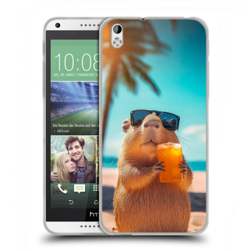 Силиконовый чехол на HTC Desire 816 с принтом Капибара Силиконовый чехол на HTC Desire 816 с принтом Капибара