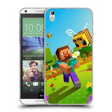 Силиконовый чехол на HTC Desire 816 с принтом Майнкрафт Minecraft Силиконовый чехол на HTC Desire 816 с принтом Майнкрафт Minecraft