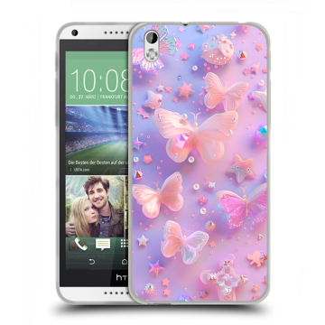 Силиконовый чехол на HTC Desire 816 с принтом Бабочки Силиконовый чехол на HTC Desire 816 с принтом Бабочки