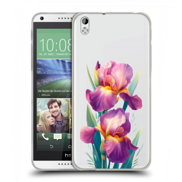Силиконовый чехол на HTC Desire 816 с принтом Цветы орхидеи