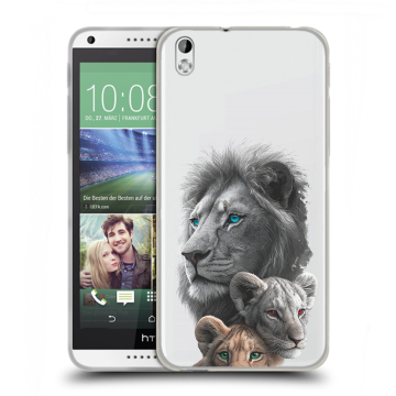 Силиконовый чехол на HTC Desire 816 с принтом Львы