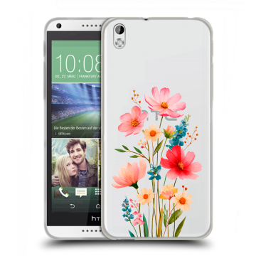 Силиконовый чехол на HTC Desire 816 с принтом Цветы