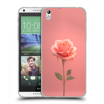 Силиконовый чехол на HTC Desire 816 с принтом Розовая роза