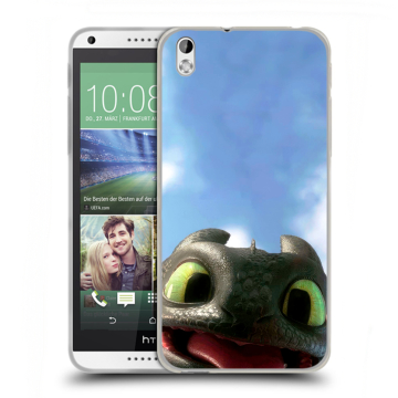Силиконовый чехол на HTC Desire 816 с принтом Как приручить дракона