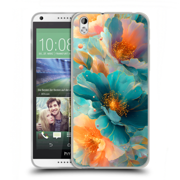 Силиконовый чехол на HTC Desire 816 с принтом Цветы