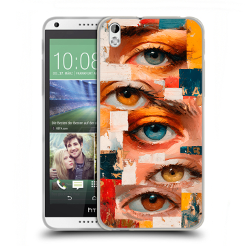 Силиконовый чехол на HTC Desire 816 с принтом Модный принт