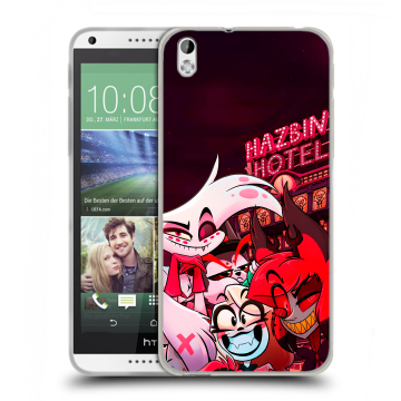 Силиконовый чехол на HTC Desire 816 с принтом Hazbin Hotel Отель Хазбин
