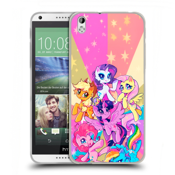 Силиконовый чехол на HTC Desire 816 с принтом My little pony Дружба чудо