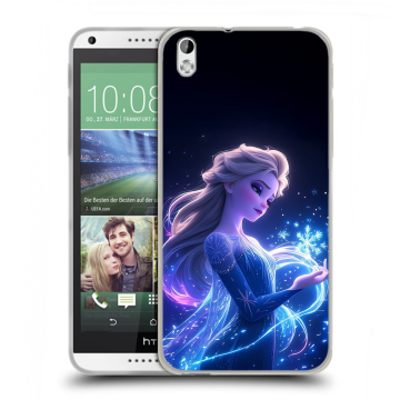 Силиконовый чехол на HTC Desire 816 с принтом Холодное сердце Frozen