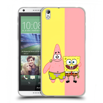 Силиконовый чехол на HTC Desire 816 с принтом Спанч боб Спанчбоб