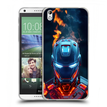 Силиконовый чехол на HTC Desire 816 с принтом IronMan Железный человек