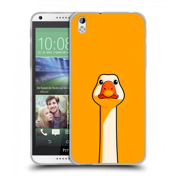 Силиконовый чехол на HTC Desire 816 с принтом Смешная утка Силиконовый чехол на HTC Desire 816 с принтом Смешная утка
