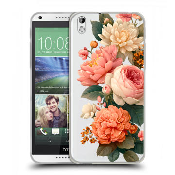 Силиконовый чехол на HTC Desire 816 с принтом цветы Силиконовый чехол на HTC Desire 816 с принтом цветы