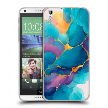 Силиконовый чехол на HTC Desire 816 с принтом Мрамор блестки Силиконовый чехол на HTC Desire 816 с принтом Мрамор блестки