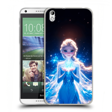 Силиконовый чехол на HTC Desire 816 с принтом Холодное сердце Frozen