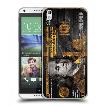 Силиконовый чехол на HTC Desire 816 с принтом Доллар деньги