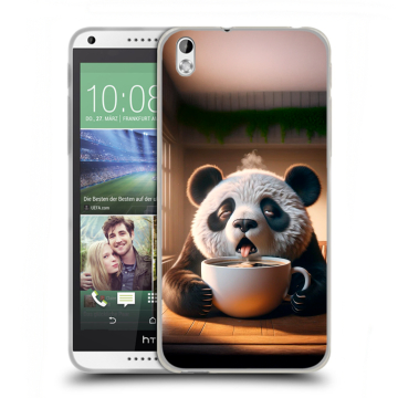 Силиконовый чехол на HTC Desire 816 с принтом смешная панда