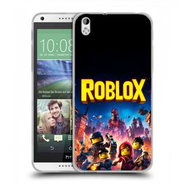 Силиконовый чехол на HTC Desire 816 с принтом Roblox Роблокс