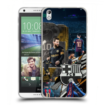 Силиконовый чехол на HTC Desire 816 с принтом Messi Barcelona