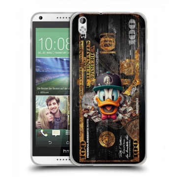 Силиконовый чехол на HTC Desire 816 с принтом Дональд Дак Доллар