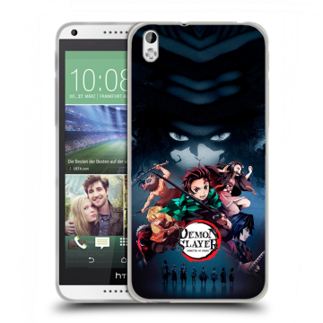 Силиконовый чехол на HTC Desire 816 с принтом Demon Slayer Клинок рассекающий демонов
