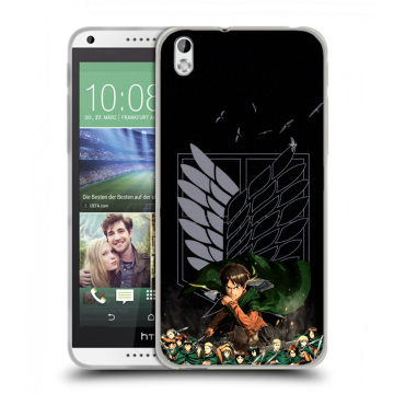 Силиконовый чехол на HTC Desire 816 с принтом Атака титанов