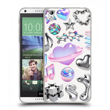 Силиконовый чехол на HTC Desire 816 с принтом Y2K