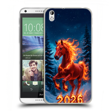 Силиконовый чехол на HTC Desire 816 с принтом Новый год коня Силиконовый чехол на HTC Desire 816 с принтом Новый год коня
