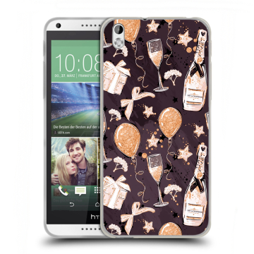 Силиконовый чехол на HTC Desire 816 с принтом Новый год Силиконовый чехол на HTC Desire 816 с принтом Новый год