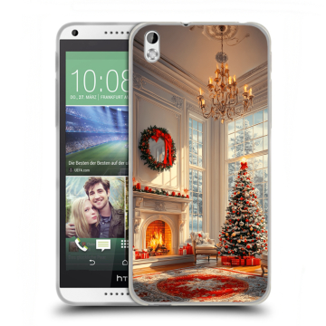 Силиконовый чехол на HTC Desire 816 с принтом Новый год Силиконовый чехол на HTC Desire 816 с принтом Новый год