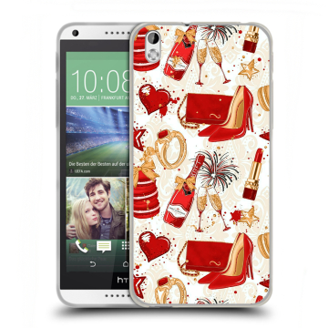 Силиконовый чехол на HTC Desire 816 с принтом Новый год Силиконовый чехол на HTC Desire 816 с принтом Новый год