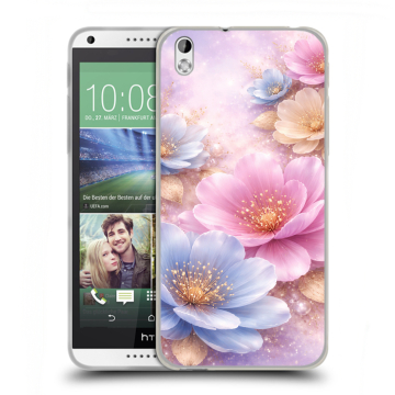 Силиконовый чехол на HTC Desire 816 с принтом женский