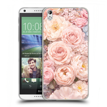 Силиконовый чехол на HTC Desire 816 с принтом женский