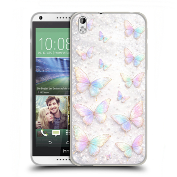 Силиконовый чехол на HTC Desire 816 с принтом женский