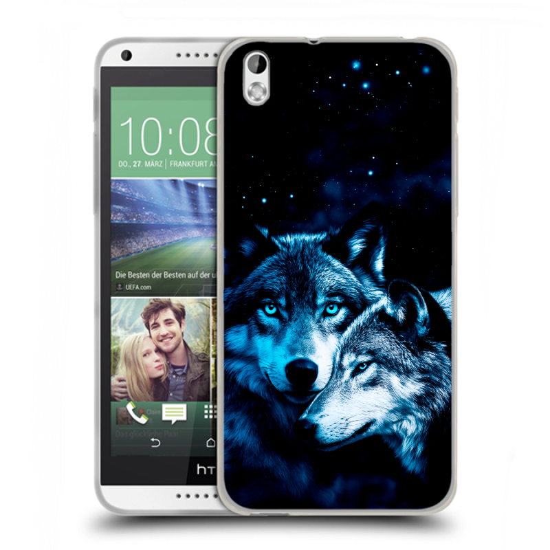 Силиконовый чехол на HTC Desire 816 с принтом Волки Силиконовый чехол на HTC Desire 816 с принтом Волки