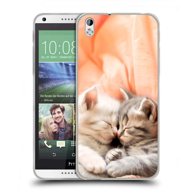 Пластиковый чехол на HTC Desire 816 с принтом Котята Пластиковый чехол на HTC Desire 816 с принтом Котята