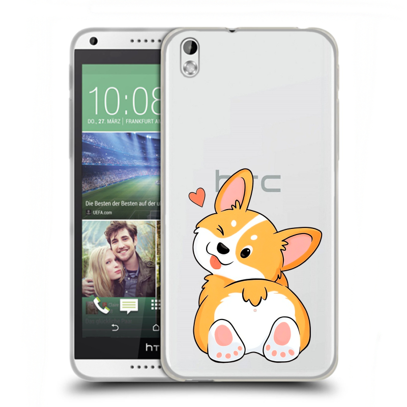 Пластиковый чехол на HTC Desire 816 с принтом Корги Пластиковый чехол на HTC Desire 816 с принтом Корги