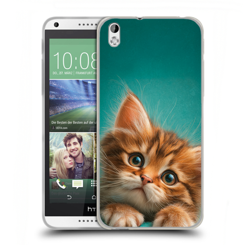 Силиконовый чехол на HTC Desire 816 с принтом котенок Силиконовый чехол на HTC Desire 816 с принтом котенок