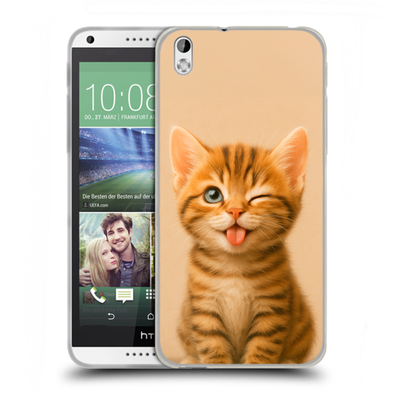 Пластиковый чехол на HTC Desire 816 с принтом котенок Пластиковый чехол на HTC Desire 816 с принтом котенок