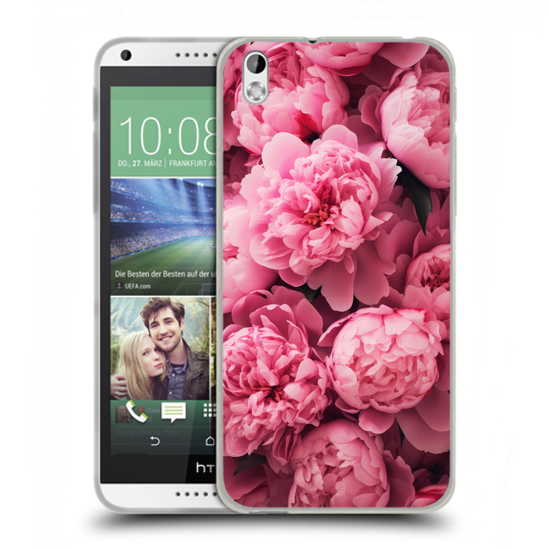 Пластиковый чехол на HTC Desire 816 с принтом цветы пионы Пластиковый чехол на HTC Desire 816 с принтом цветы пионы