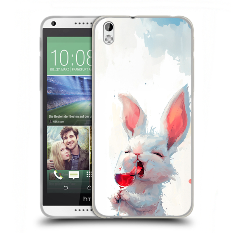Пластиковый чехол на HTC Desire 816 с принтом кролик зайчик Пластиковый чехол на HTC Desire 816 с принтом кролик зайчик